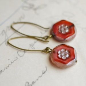 Coral Antique Earrings